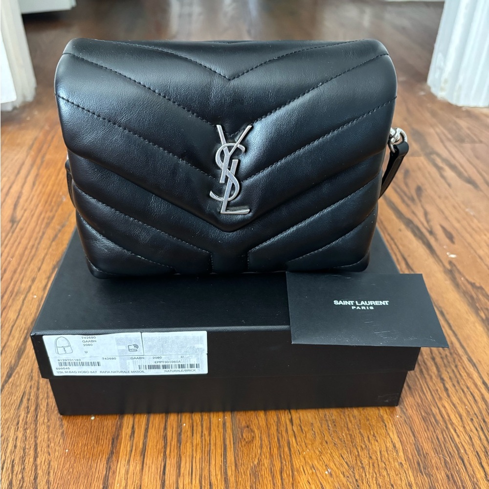 Saint Laurent Black Quilted Belt Bag